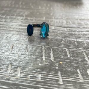 Kendra Scott- Pryde Navy Gunmetal Open Ring